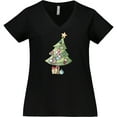 thumbnail image 3 of Inktastic Christmas Tree Women's Plus Size V-Neck T-Shirt, 3 of 5