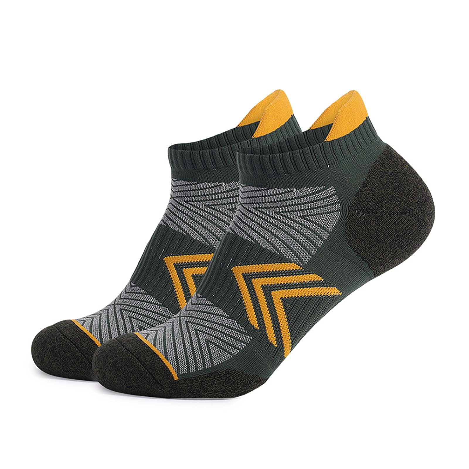 Wancir 6 Pairs Ankle Hiking Running Socks Compression Thick Cushion Breathable No Show Socks for Men Women