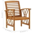 thumbnail image 2 of vidaXL Patio Chairs 2 pcs Solid Acacia Wood, 2 of 7