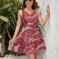 thumbnail image 3 of Meat Women's Tank Dress V Neck Sleeveless Summer Sundress, 3 of 7
