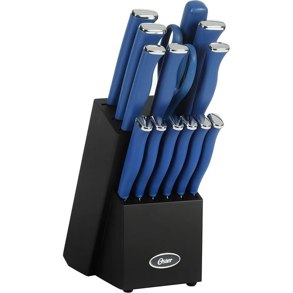 Juego de bloques de cuchillos para cubiertos Oster Langmore, 15 piezas, acero inoxidable