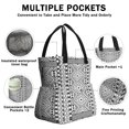 thumbnail image 3 of Boho Bohemia Geometric Line Art Drawstring Lunch Bag Women - Drawstring Lunch Bag Insulated for Work Office - Stain-Resistant Large Lunchbags for Women with Multi-Pockets, 3 of 6