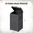 thumbnail image 7 of 33 Gallon Outdoor Trash Can with Tiered Lid, Waterproof Resin Waste Bin for Patio, Pool, Backyard, 7 of 7