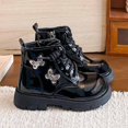 thumbnail image 6 of Cethrio Little Girls Lace Up Boots, Outdoor Non-Slip Fall Winter Round Toe Ankle Boots Black Size 13.5 Little Kids, 6 of 6