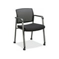 thumbnail image 2 of Lorell Mesh Back Guest Chairs with Casters Black Fabric Seat - Square Base - 18.75" Seat Width x 18.38" Seat Depth - 22.9" Width x 22.6" Depth x 32.1" Height - 1 Each, 2 of 4