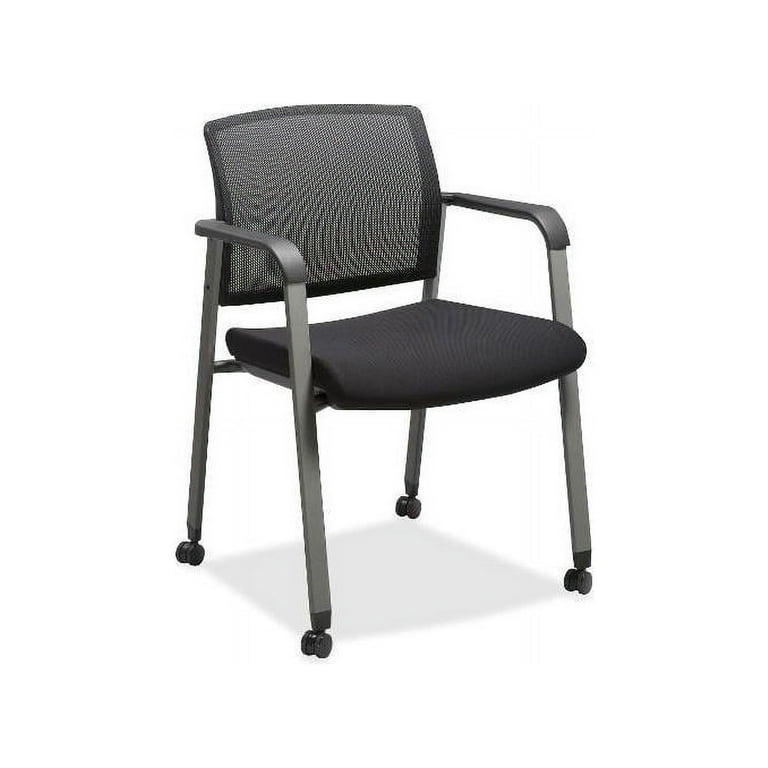 Lorell Mesh Back Guest Chair - Black Fabric Seat - Black Mesh Back - 1 Each Lorell Mesh Back Guest Chair - Black Fabric Seat - Black Mesh Back - 1 Each