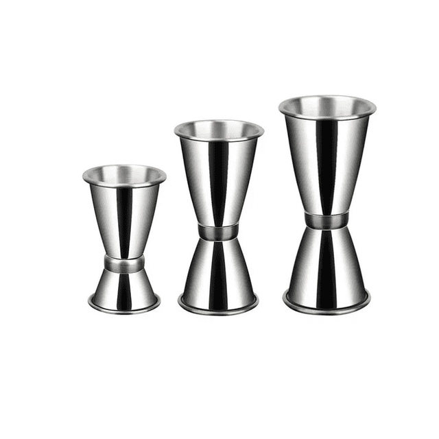 3pc Dosificador 1x2 Onzas Bebidas Bar Medidor Xtellar plateado
