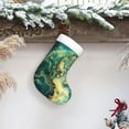 thumbnail image 6 of Rateoe Turquoise Golden Swirl Print Christmas Stockings,18 Inch Large Christmas Stockings Decoration Ornaments for Holiday Home Fireplace Indoors, 6 of 7