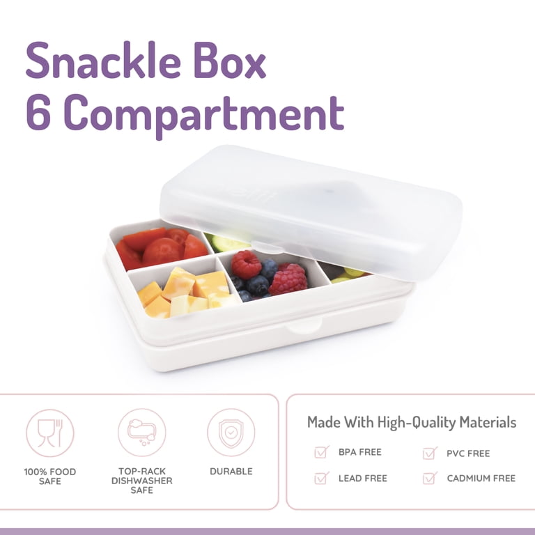 Melii Snackle Box Mini – 6‑Compartment Snack Container with