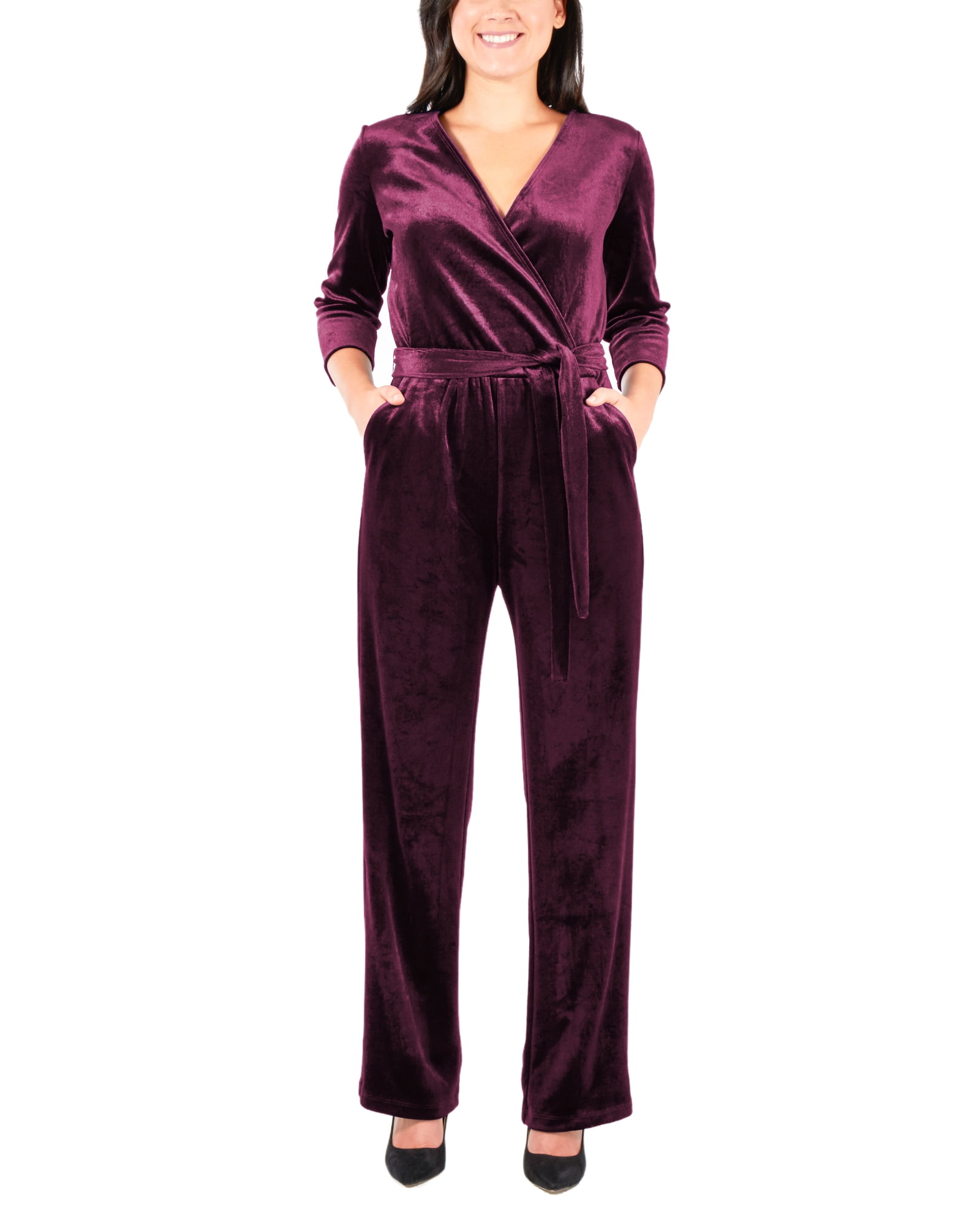 velvet jumpsuit petite