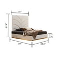 thumbnail image 2 of Laura Gold Detailed Queen Size Upholstery Bed made with Wood in White, 2 of 3