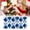 Blue, variant on Christmas Tree Ornaments Set - 6Pcs Red White Snowflake Hanging Decorations with Hooks, Plastic for Xmas Tree