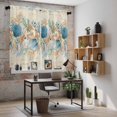 thumbnail image 5 of Beach Coastal Beige Kitchen Curtains 63 Inch Length, Nautical Shell Starfish Coral Summer Tiers Curtains for Living Room Berdoom Bathroom, Light Filtering Drapes Window Treatment 2 Panels 42"Wx63"L, 5 of 8