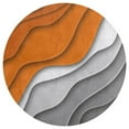 thumbnail image 3 of Ombre Orange Grey Round Carpet Circle Rug Outdoor Patio Area Rug Washable Large Area Rugs Hallway Room Decor Fitness Mats, 3 of 8