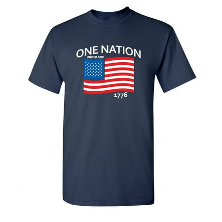 One Nation Under God Graphic Tees Sarcastic Mens Apparel Gift For Any Occasion Humor Novelty Funny T Shirt