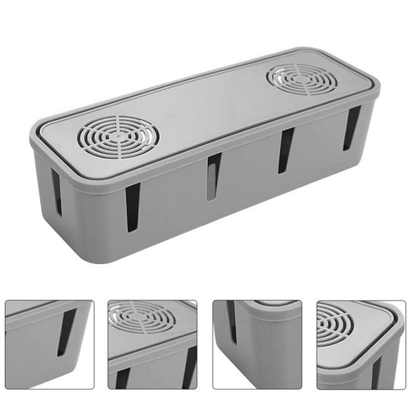 HEMOTON Cord Organizer Plug Storage Box Utility