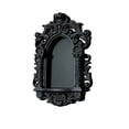 thumbnail image 2 of Gothic Candle Sconce, Black Plastic Medieval Floating Shelf Decorative Farmhouse Wall Candle Holder, Cathedral Arch Frame for Statue, Halloween, Fireplace Decor (C), 2 of 6