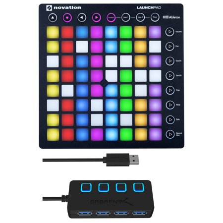 Novation Launchpad Ableton Live Controller with Free IOGear 4-Port USB 2.0