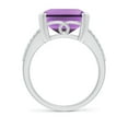 thumbnail image 2 of ANGARA Natural 9.6 Ct. Amethyst with Diamond Classic Ring in 14K White Gold for Women (Ring Size: 4), 2 of 9