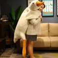 thumbnail image 2 of Adorable pato de peluche de 190 cm, almohada para dormir esponjosa, animal de peluche, cisne, ganso, muñecos suaves, alfombrilla para el suelo, regalo de cumpleaños para niñas, 2 of 5