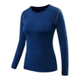 thumbnail image 5 of NELEUS Womens Compression T Shirt Athletic Running Dry Fit Long Sleeve 3 Pack,Black+Blue+White,US Size M, 5 of 8