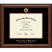 University of Maryland, College Park College of Arts and Humanities Diploma Frame, Document Size 17" x 13"