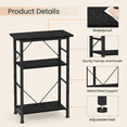thumbnail image 6 of 5-10 Gallon Aquarium Stand 3 Tier Fish Tank With Stormetal Frame Reptile Turtle For Home Office 20.47" X 11.02" 30.52" Black, 6 of 7