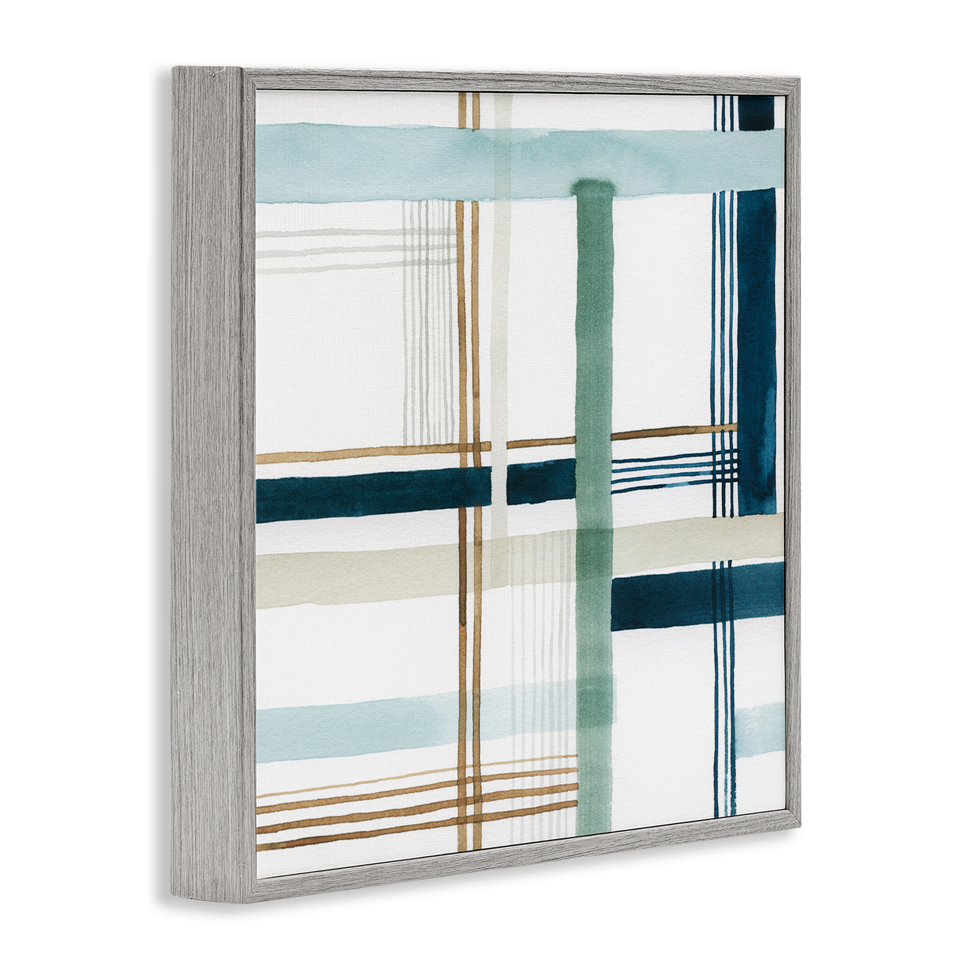 Stupell Industries Soft Woven Pattern Abstract Painting Gray Framed Art Print Wall Art, 12 x 12