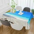 thumbnail image 4 of Coolnut Summer Beach Rectangle Tablecloth,Dinner Table Cover for Outdoor & Indoor Patio, Picnic, BBQ, Holiday Party 60x120In, 4 of 7
