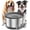 4.5L, variant on 10L Dog Water Bowl No Spill 2.6 Gallon Super Large Capacity Stainless Steel No Splash Dog Bowls 338oz Slow Drinking Feeder with Non-Slip Base Pet Water Dispenser for Dogs