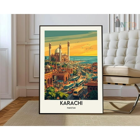 Karachi Poster, Karachikarachi Print, Karachi Photo, Karachi Poster Print, Karachi Travel Poster, Karachi Pakistan Poster Wall Art, Modern Wall Decor, 8x12 UNFRAMED