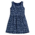 thumbnail image 5 of Piuwrlz Girls Summer Plain Dresses Girl Play Casual Dresses New Cotton Princess Skirts Navy Size 9-10Years, 5 of 7