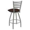 thumbnail image 4 of XL 410 Jackie 25" Swivel Counter Stool with Anodized Nickel Finish and Rein Coffee Seat, 4 of 4