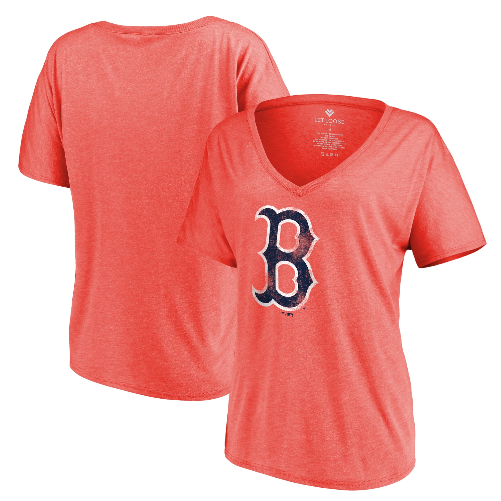 Boston Red Sox Let Loose by RNL Women's Distressed Primary Logo T-Shirt ...