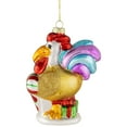 thumbnail image 5 of Northlight 5" Gold and Red Rooster Glass Christmas Ornament, 5 of 5