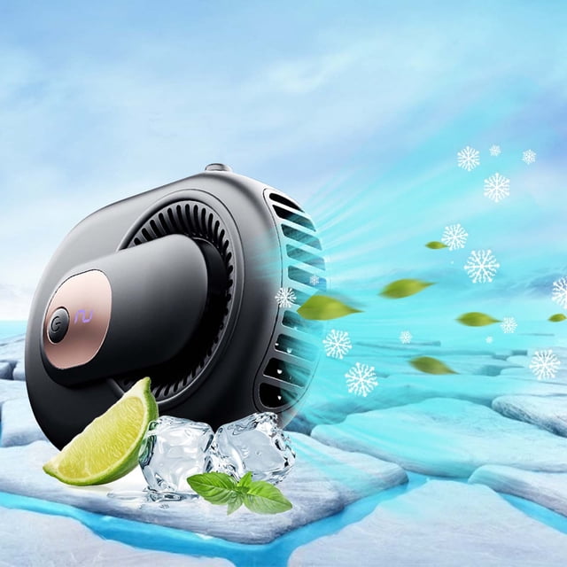 Ventilador de cintura colgante portátil pequeño ventilador portátil de carga y potente ventilador colgante para acampar al aire libre ventilador ventilador