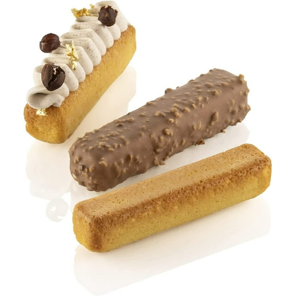 Silikomart SQ083 Stripe clair Professional-Size Silicone Mold with 28 Cavities, Each Cavity is 5.1" x 1.1" x 1.1" High