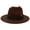 Coffee, variant on Classic Fedora Hats for Men  Women Wide Brim Felt Hat Panama Dress Manhatta Fedora Hat with Feather Band Black Gentleman Hat