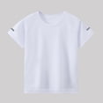 thumbnail image 2 of Zpanxa Boys Athletic Shirts Solid Color Round Neck Short Sleeve Sports Top Comfortable Running Tee With Polyester 7-8 Years, 2 of 7