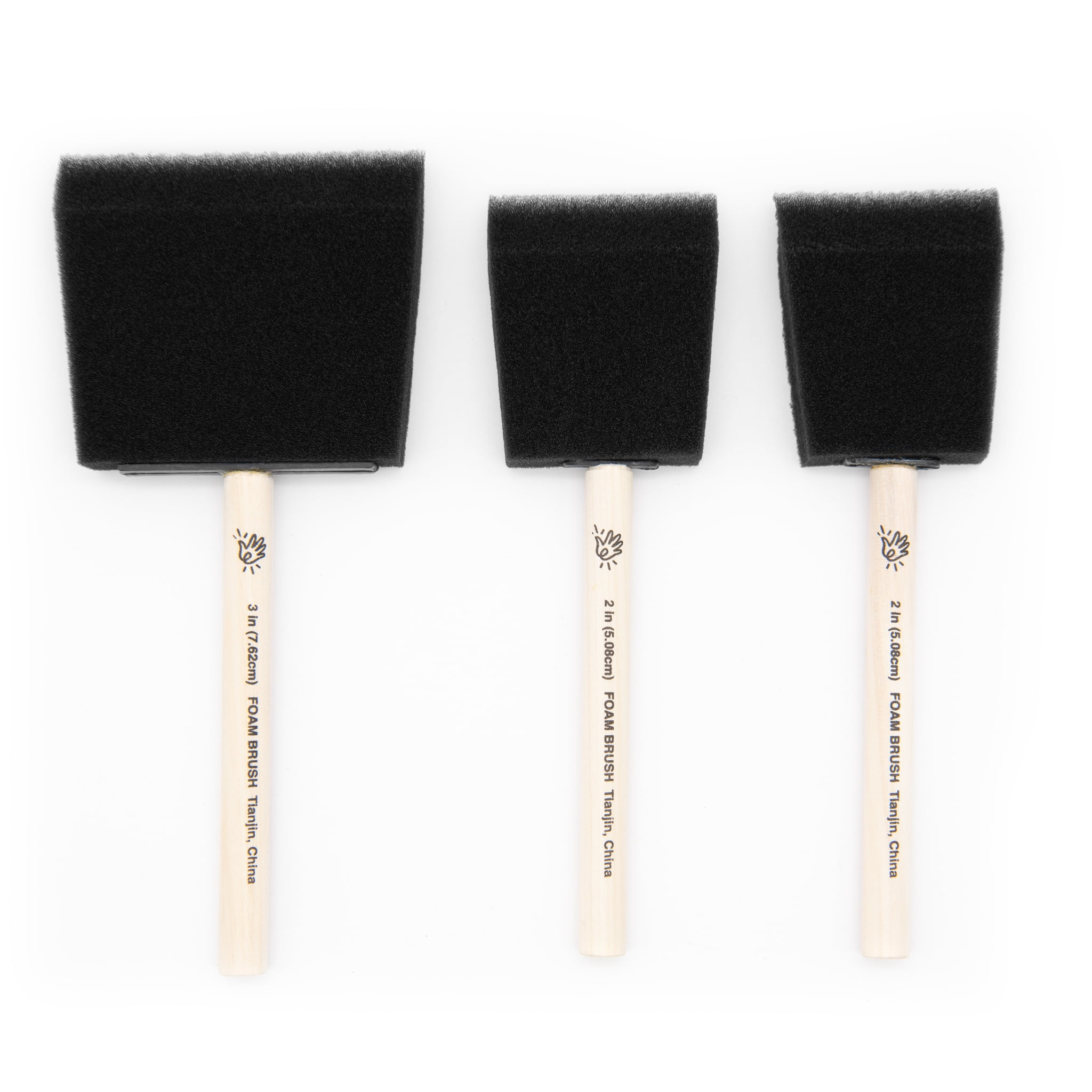 Hello Hobby - 3pc Craft Foam Brush Set, 2" and 3"