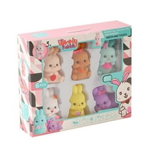 Wuztai Adorable Vinyl Rabbit Squeeze Toy, Lifelike Design Stress Relief Figure, Long Lasting Fun Collectible