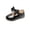 E046-Black, variant on hengsof Girls' Solid Color Bow Tie Outdoor Casual Flat Shoes Children's Soft Sole Fashionable Princess Leather Shoes