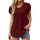 thumbnail image 1 of Tops Para Mujer Elegante Blusa Casual Suelta Manga Corta Con Cuello en V Camiseta Sólida Túnica Odeerbi  ODB164475, 1 of 8