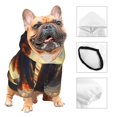 thumbnail image 3 of Haiem Golden Sky Bald Eagle for Winter Dog Hoodie Sweatshirts with Pockets Warm Dog Clothes for Small Dogs Chihuahua-Small, 3 of 7
