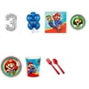 Super Mario Party Supplies Party Pack For 16 With Silver #3 Balloon