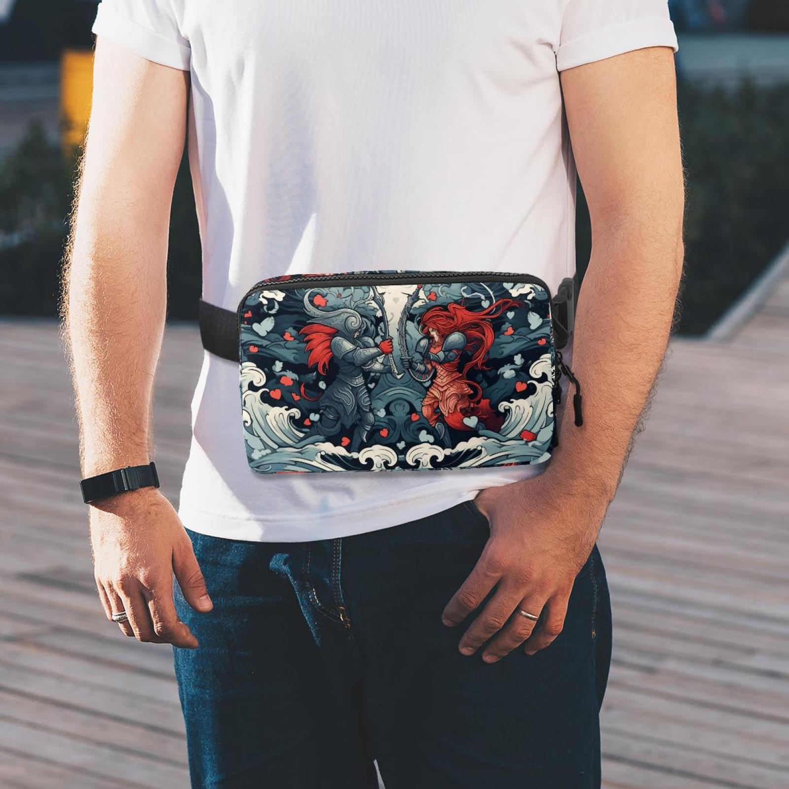 Love Adjustable Lightweight Waist Bag with Extension Strap - Unisex Crossbody Bag Running Belt
