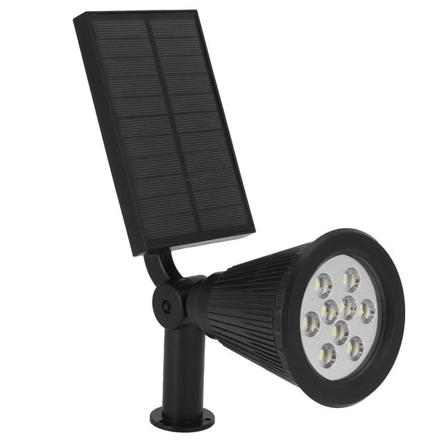 Focos Solares Con Brillo Ajustable E IP65, Chips De 9 Lentes Luces De Paisaje Solar Para Jardín, Garaje, Iluminación Al Aire Libre Montada En La Pared