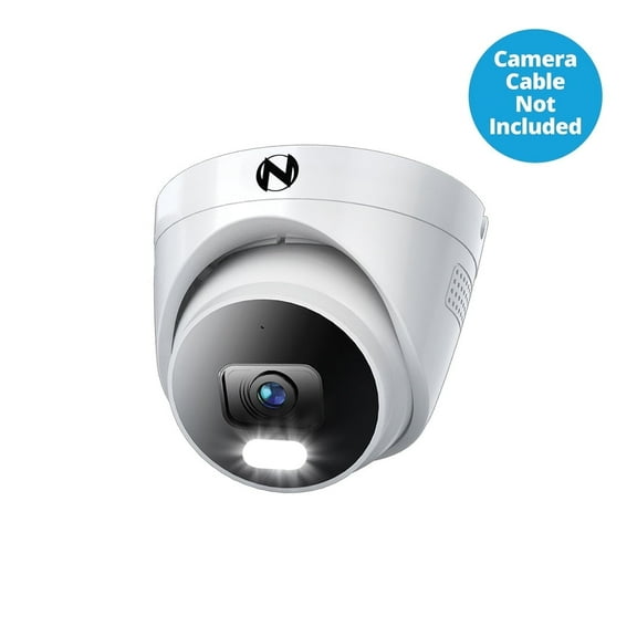 Night Owl Add On Wired IP 4K Deterrence Dome Camera with 2-Way Audio - White - Camera Cable Not Included