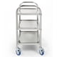 thumbnail image 3 of Catering Carro Cocina Carrito de Servicio con Ruedas 3, Diseño Industrial, Carrito de cocina, Carro de acero inoxidable con freno, para hotel, cocina esquí esquí Gafas de esquí, 3 of 5