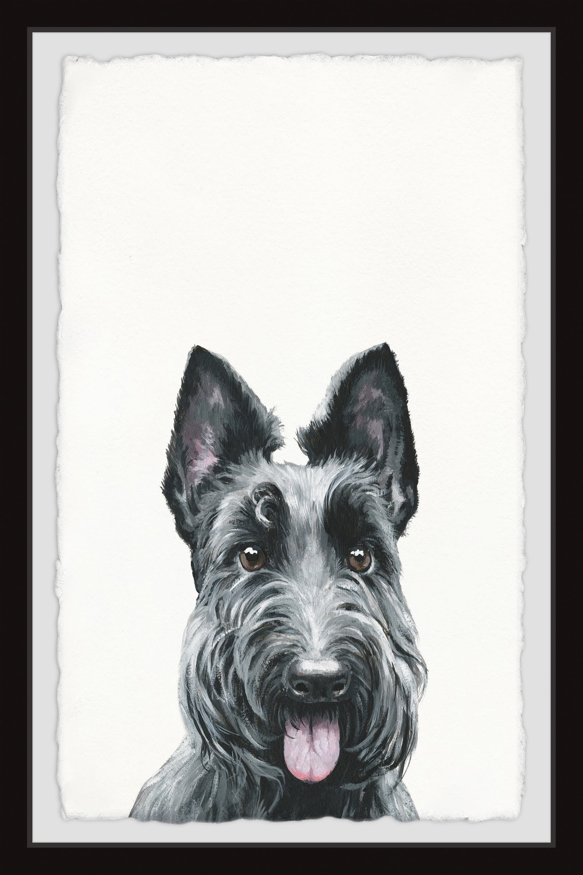 Marmont Hill "Soothed Dog" Framed Painting Art Print, 16.00" x 1.50"